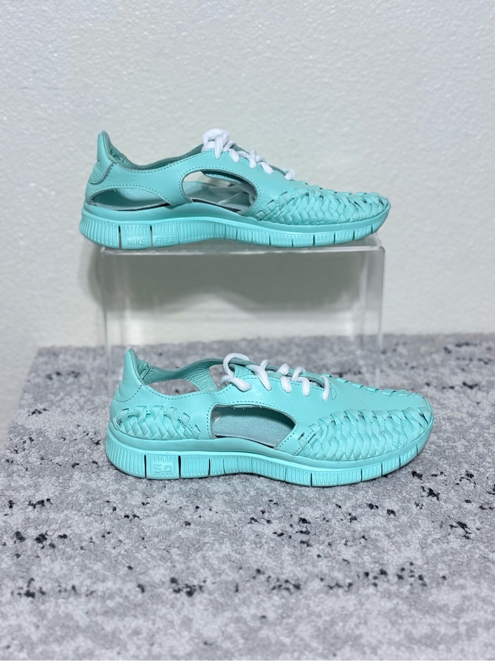 Nike Free Inneva Artisan Teal Woven Running Shoes Womens Sz 6.5 813069 Laces - Picture 1 of 8
